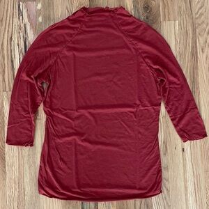 Intimately Free People Thin Mock Neck Red Short Sleeve Top T-Shirt Size XS